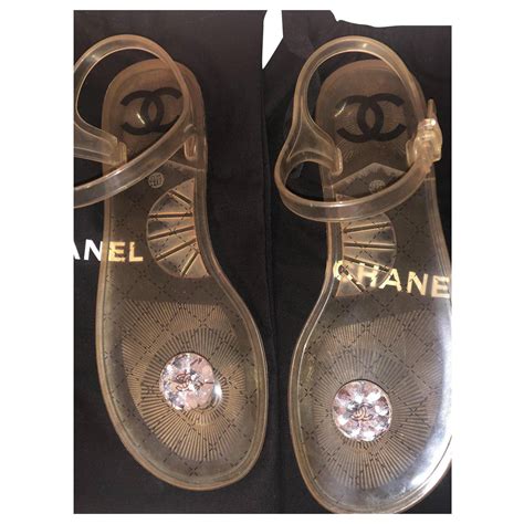 chanel sandals plastic